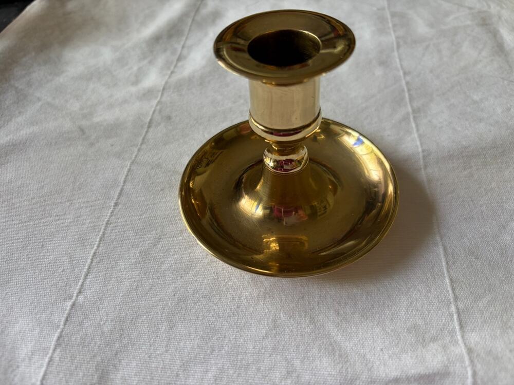 Vinage Solid Brass Candle Holder Made in England